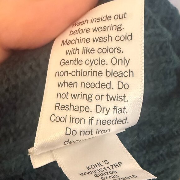 Nine West Forest Green Sequin Sweater | Holiday Glam | Size M - Picture 10 of 10